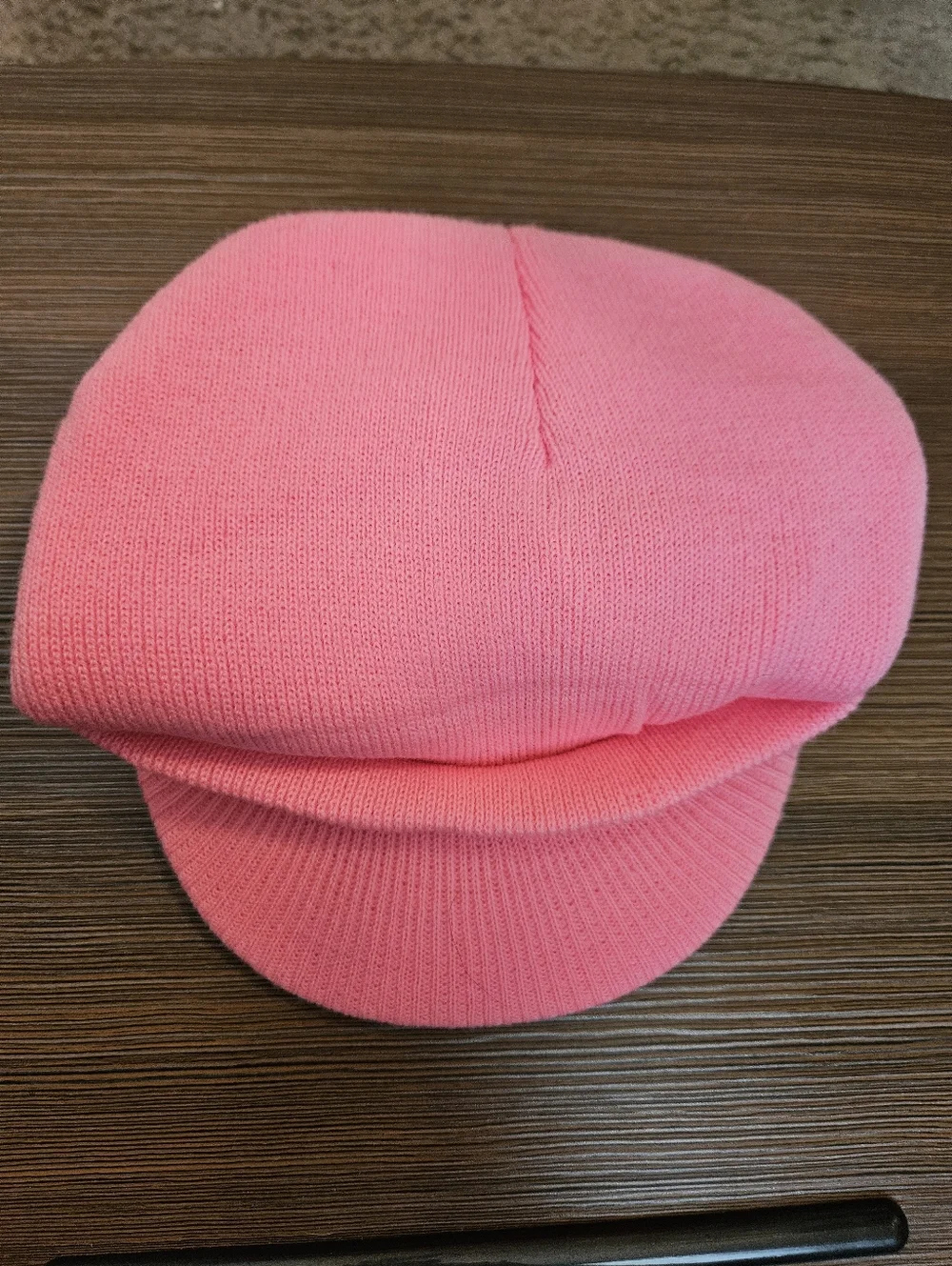 Women's Pink Knit Beanie Hat - Soft Winter Cap